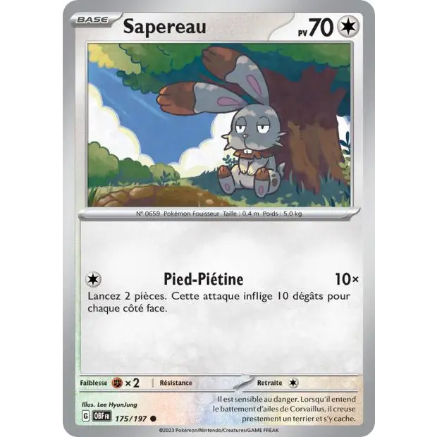 Commune - Pokemon - Flammes Obsidiennes - Sapereau 175/197