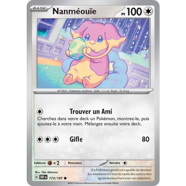 Commune - Pokemon - Flammes Obsidiennes - Nanméouïe 173/197