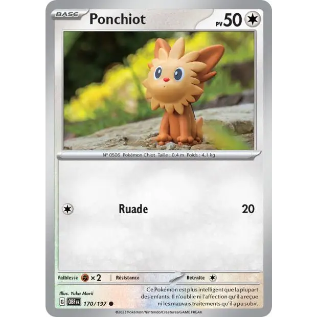 Commune - Pokemon - Flammes Obsidiennes - Ponchiot 170/197