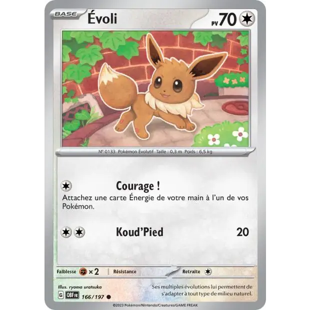 Commune - Pokemon - Flammes Obsidiennes - Evoli 166/197