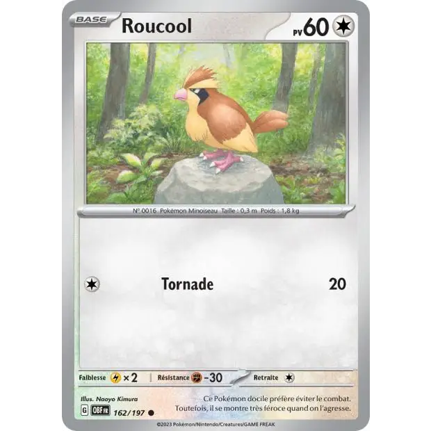 Commune - Pokemon - Flammes Obsidiennes - Roucool 162/197
