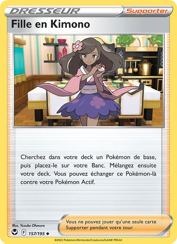Fille en Kimono 157/195 — EB12 – Tempête Argentée — Carte Pokémon française
