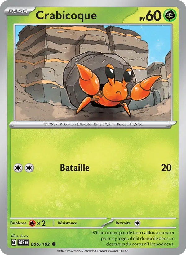 Crabicoque 6/182 — EV04 – Faille Paradoxe — Carte Pokémon française