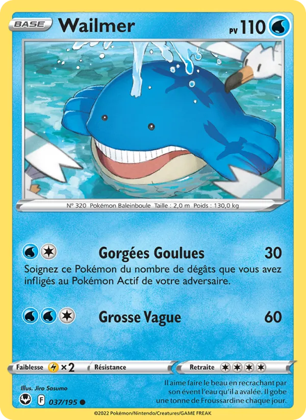 Wailmer 37/195 — EB12 – Tempête Argentée — Carte Pokémon française