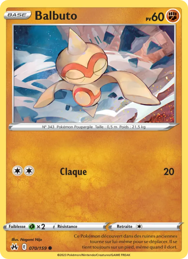 Balbuto 70/159 — EB12.5 – Zénith Suprême — Carte Pokémon française