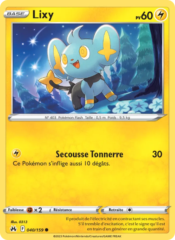 Lixy 40/159 — EB12.5 – Zénith Suprême — Carte Pokémon française