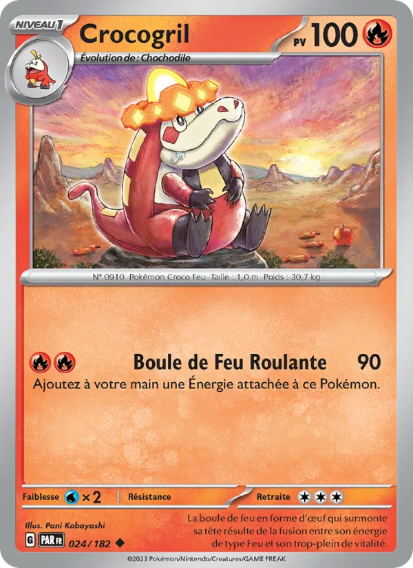 Crocogril 24/182 — EV04 – Faille Paradoxe — Carte Pokémon française