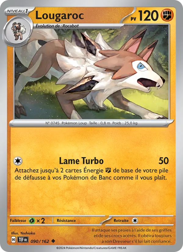 Lougaroc 90/162 — EV05 – Forces Temporelles — Carte Pokémon française