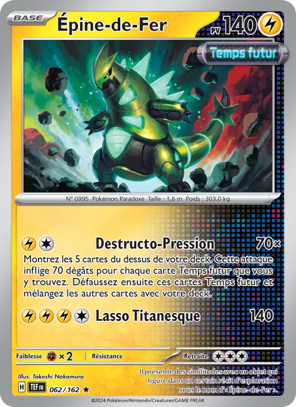 Épine-de-Fer 62/162 — EV05 – Forces Temporelles — Carte Pokémon française
