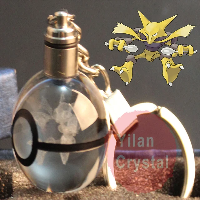 Pendentif Pokeball avec motifs Pokemon et changements de couleur