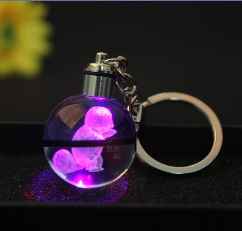 Pendentif Pokeball avec motifs Pokemon et changements de couleur