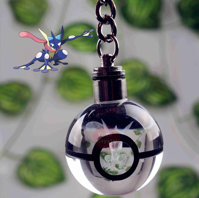 Pendentif Pokeball avec motifs Pokemon et changements de couleur
