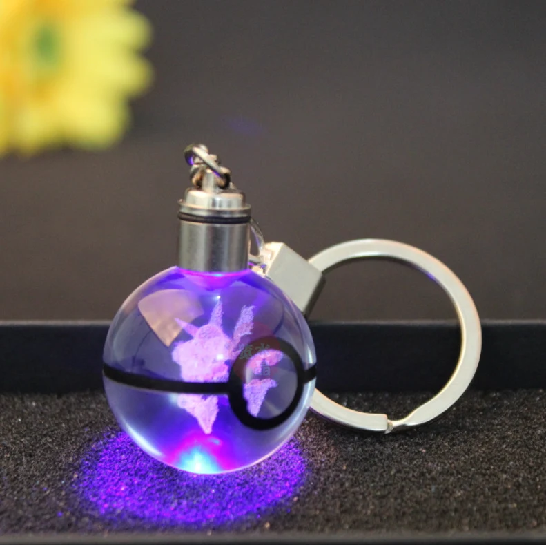 Pendentif Pokeball avec motifs Pokemon et changements de couleur