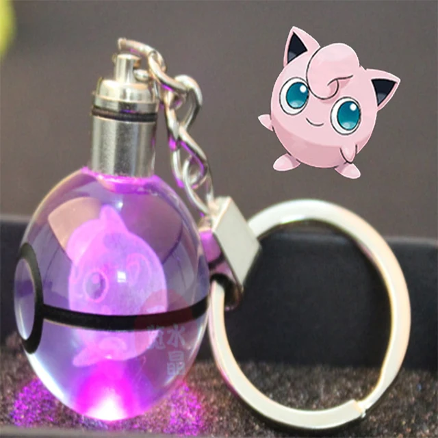 Pendentif Pokeball avec motifs Pokemon et changements de couleur