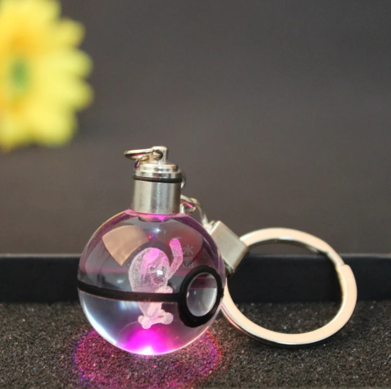 Pendentif Pokeball avec motifs Pokemon et changements de couleur