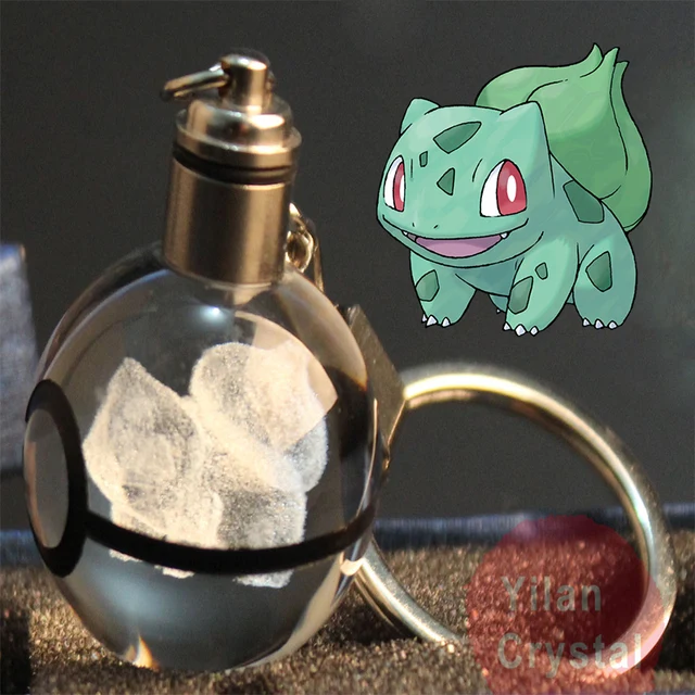 Pendentif Pokeball avec motifs Pokemon et changements de couleur