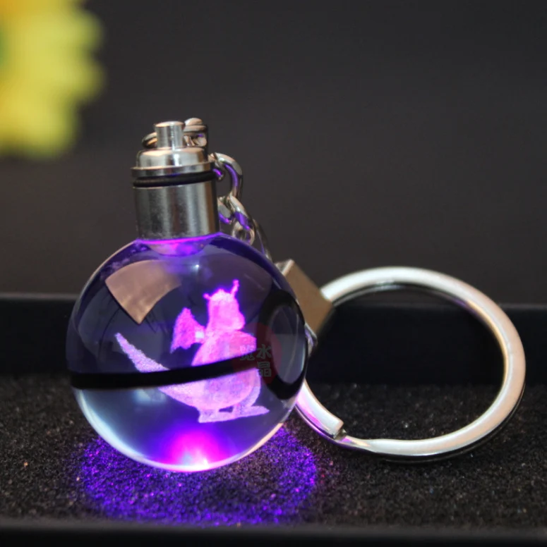 Pendentif Pokeball avec motifs Pokemon et changements de couleur