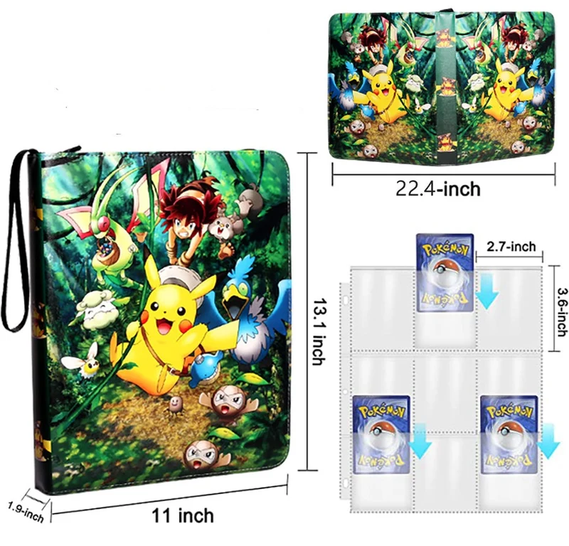 Dossier de collection de cartes de haute qualité pouvant contenir jusqu'à 720 cartes Pokémon