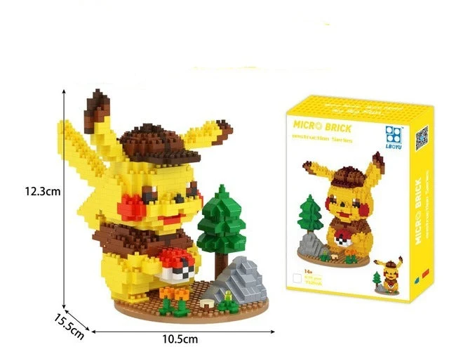 Jeu de blocs de construction Détective Pikachu Klemm (675 blocs de construction)