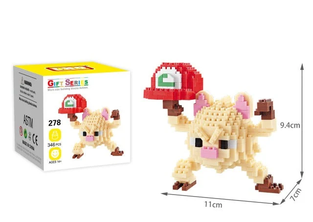 Figurines Pokemon Clamp Block : Sterndu, Gengar, Pikachu, Floink, Kussilla, Rossana, Menki,