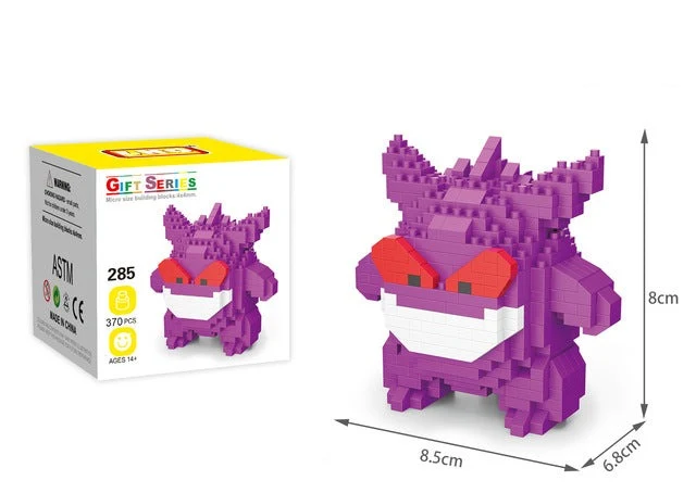 Figurines Pokemon Clamp Block : Sterndu, Gengar, Pikachu, Floink, Kussilla, Rossana, Menki,
