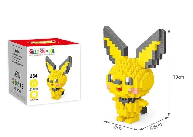 Figurines Pokemon Clamp Block : Sterndu, Gengar, Pikachu, Floink, Kussilla, Rossana, Menki,