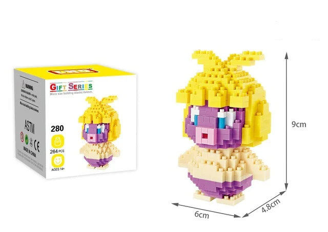 Figurines Pokemon Clamp Block : Sterndu, Gengar, Pikachu, Floink, Kussilla, Rossana, Menki,