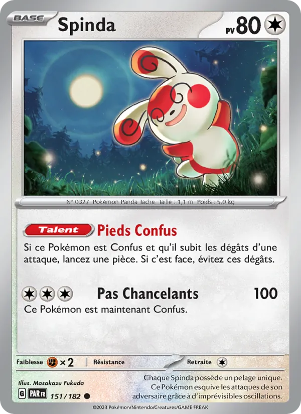 Spinda 151/182 — EV04 – Faille Paradoxe — Carte Pokémon française