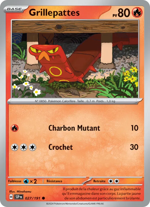 Grillepattes 27/191 — EV08 – Étincelles Déferlantes — Carte Pokémon française