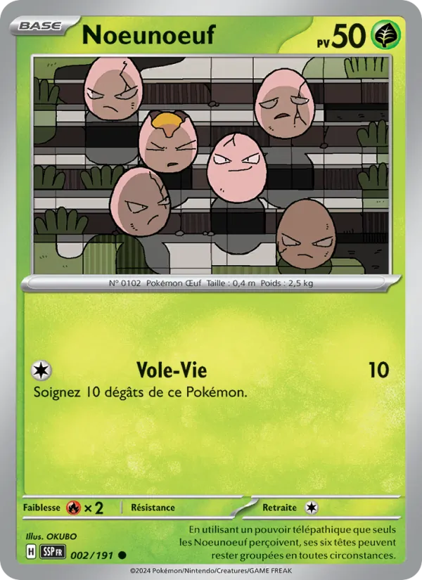 Noeunoeuf 2/191 — EV08 – Étincelles Déferlantes — Carte Pokémon française