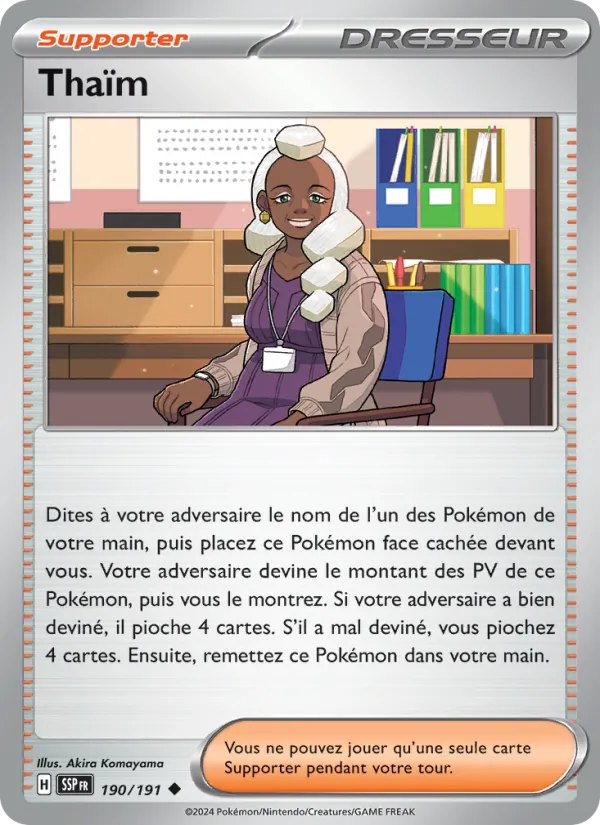 Thaïm 190/191 — EV08 – Étincelles Déferlantes — Carte Pokémon française