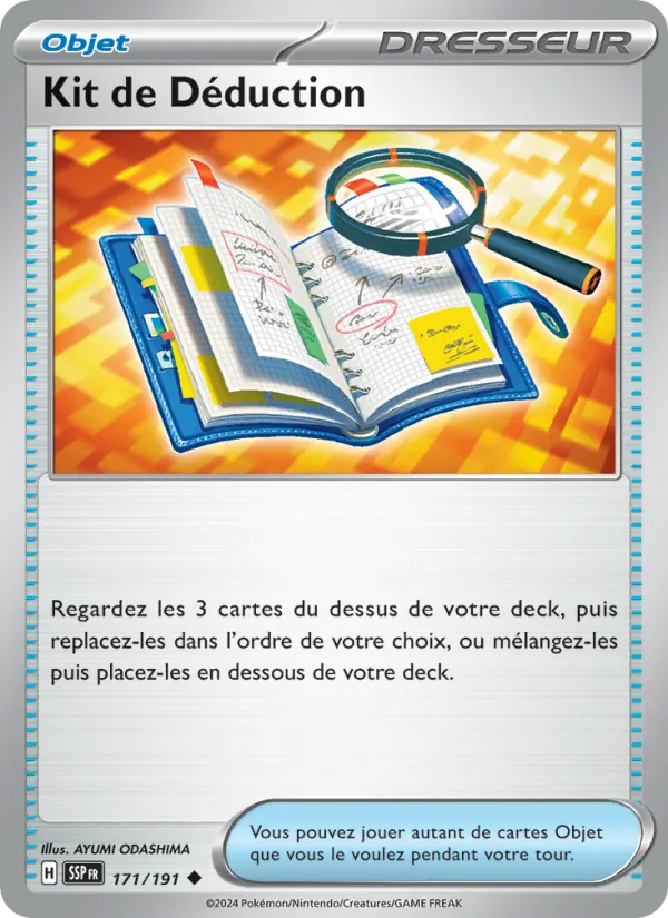 Kit de Déduction 171/191 — EV08 – Étincelles Déferlantes — Carte Pokémon française