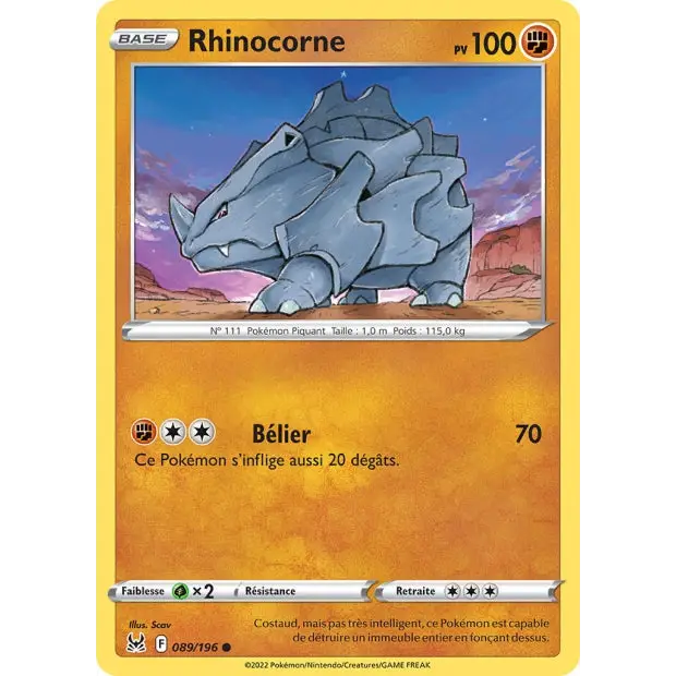 Rhinocorne - EB Origine Perdue - 89/196