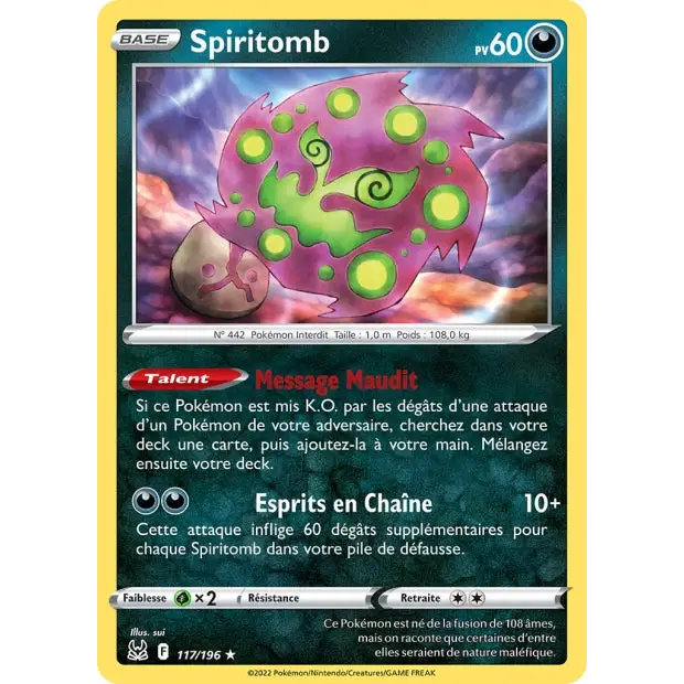 Spiritomb - EB Origine Perdue - 117/196