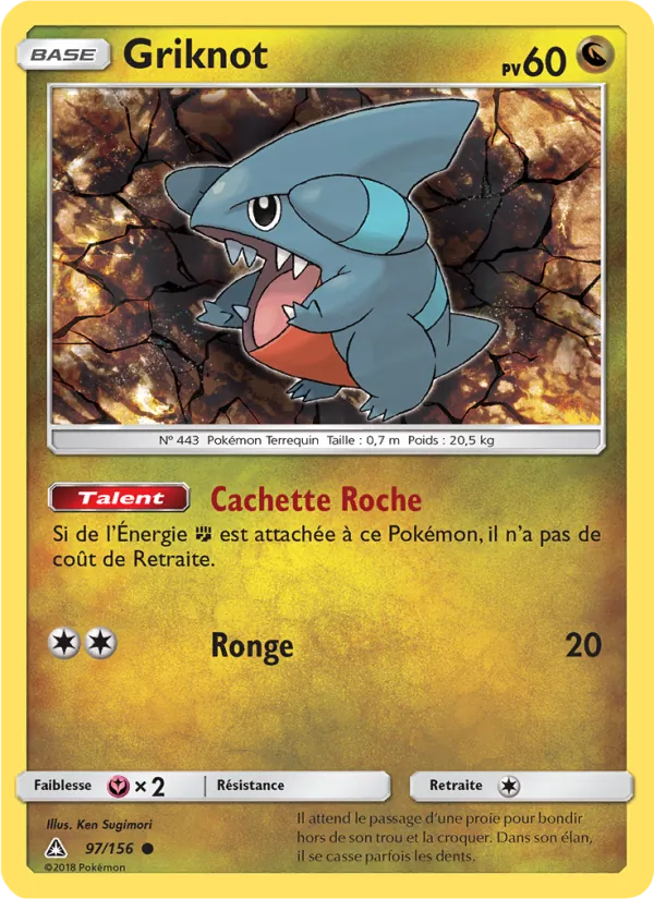 Griknot 97/156 — SL5 – Ultra-Prisme — Carte Pokémon française
