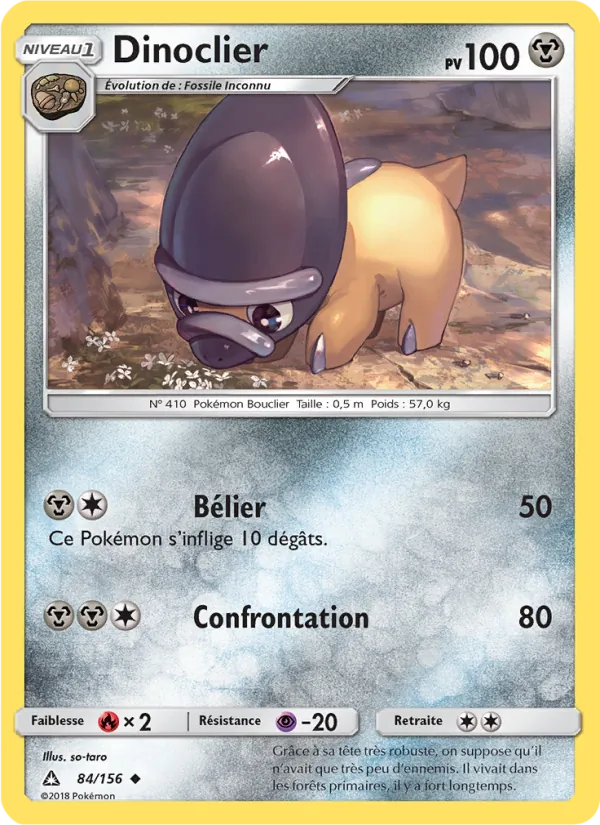 Dinoclier 84/156 — SL5 – Ultra-Prisme — Carte Pokémon française