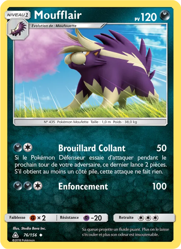 Moufflair 76/156 — SL5 – Ultra-Prisme — Carte Pokémon française