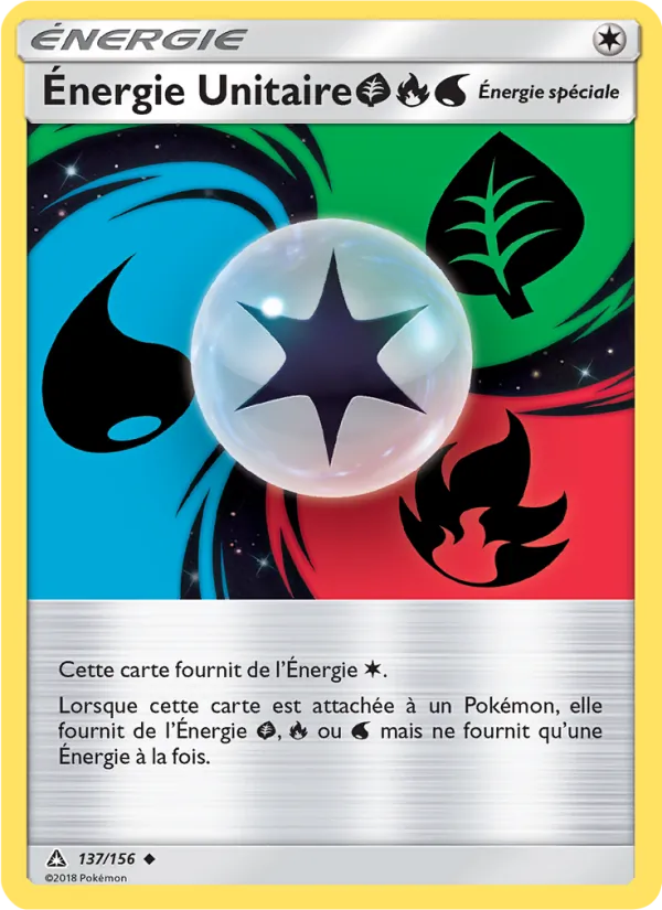 Énergie Unitaire GrassFireWater 137/156 — SL5 – Ultra-Prisme — Carte Pokémon française
