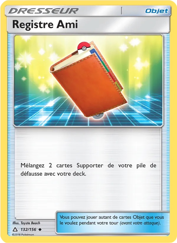 Registre Ami 132/156 — SL5 – Ultra-Prisme — Carte Pokémon française