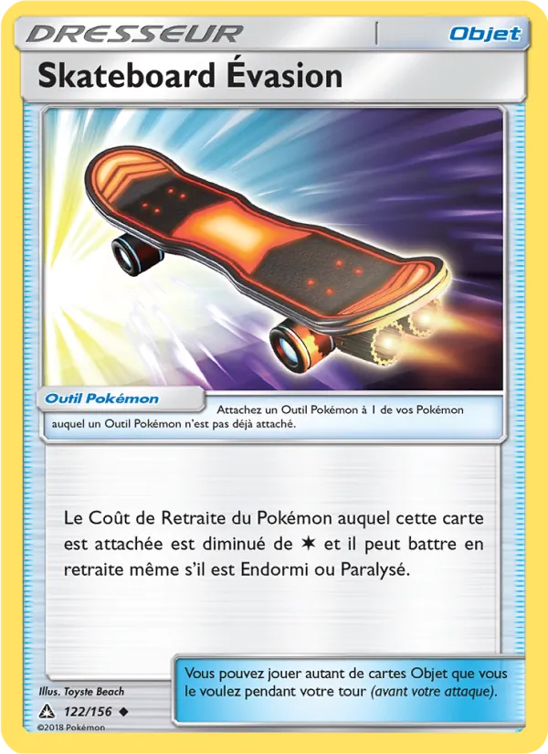 Skateboard Évasion 122/156 — SL5 – Ultra-Prisme — Carte Pokémon française