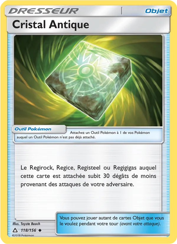 Cristal Antique 118/156 — SL5 – Ultra-Prisme — Carte Pokémon française