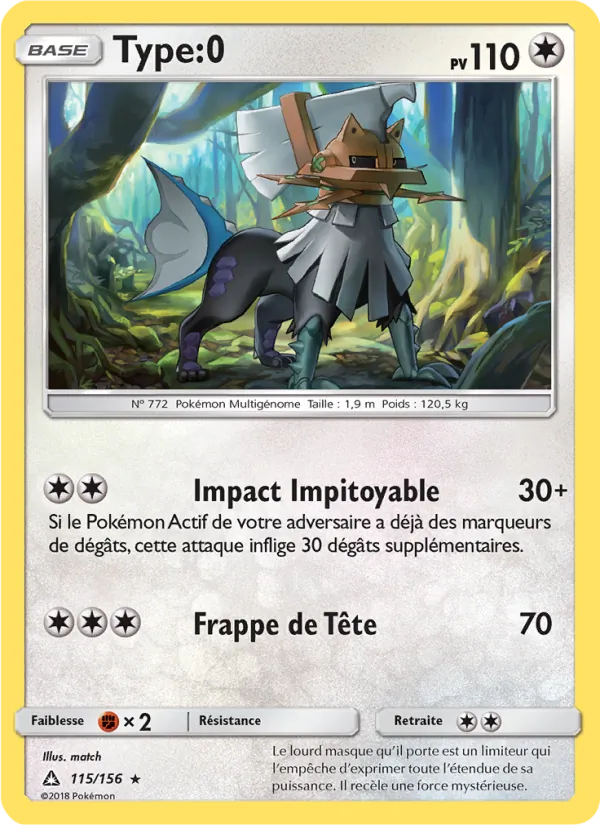 Type:0 115/156 — SL5 – Ultra-Prisme — Carte Pokémon française