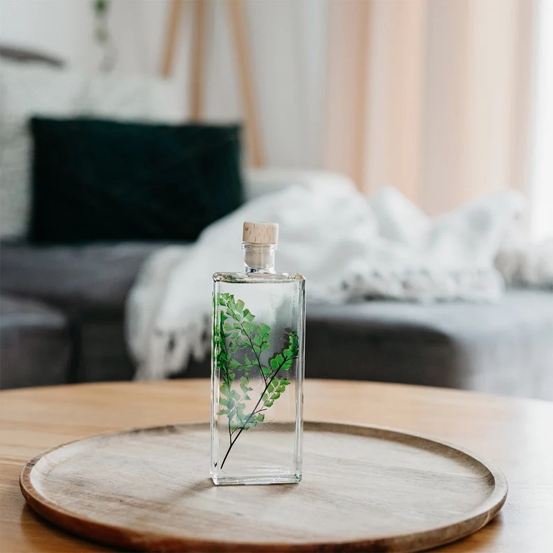 Plantes immergées en bouteille