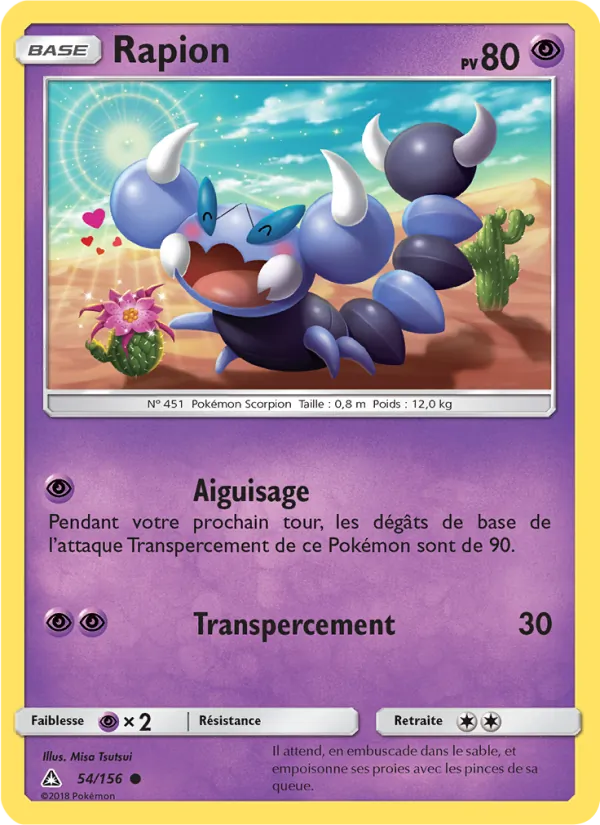 Rapion 54/156 — SL5 – Ultra-Prisme — Carte Pokémon française