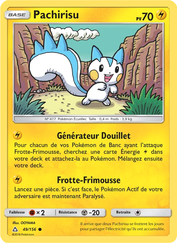 Pachirisu 49/156 — SL5 – Ultra-Prisme — Carte Pokémon française