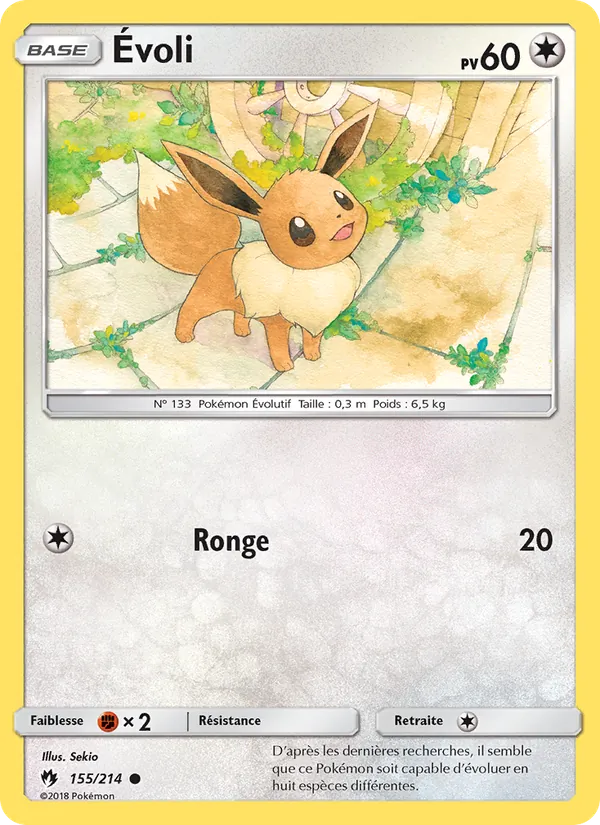 Évoli 155/214 — SL8 – Tonnerre Perdu — Carte Pokémon française