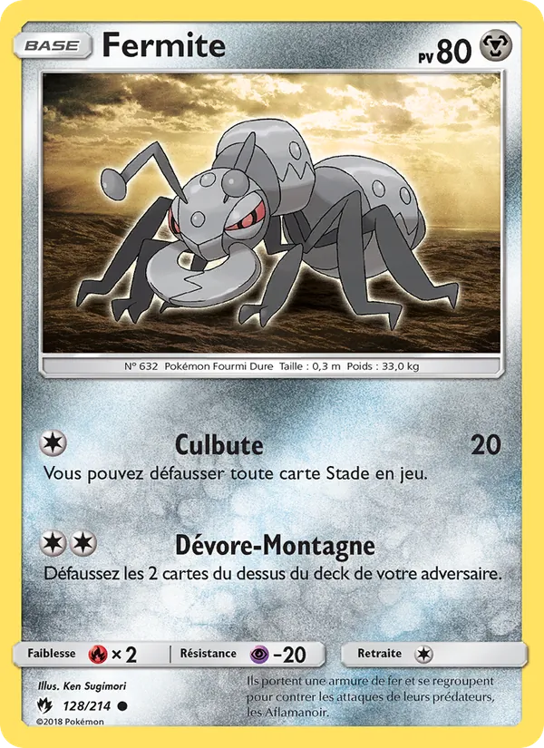 Fermite 128/214 — SL8 – Tonnerre Perdu — Carte Pokémon française