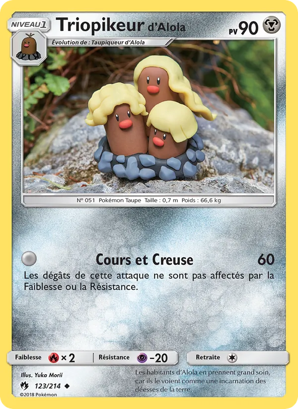 Triopikeur d’Alola 123/214 — SL8 – Tonnerre Perdu — Carte Pokémon française