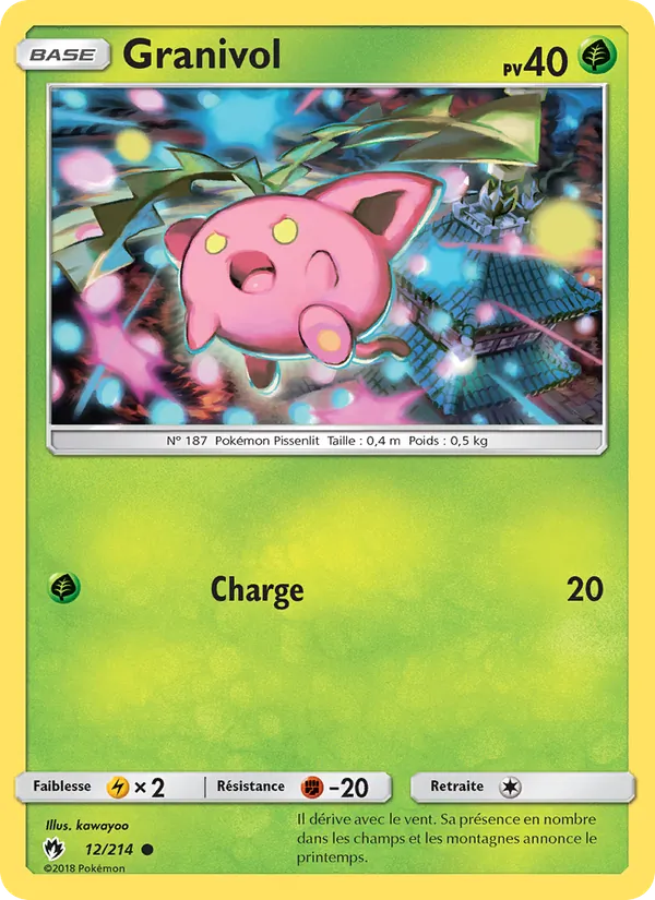 Granivol 12/214 — SL8 – Tonnerre Perdu — Carte Pokémon française