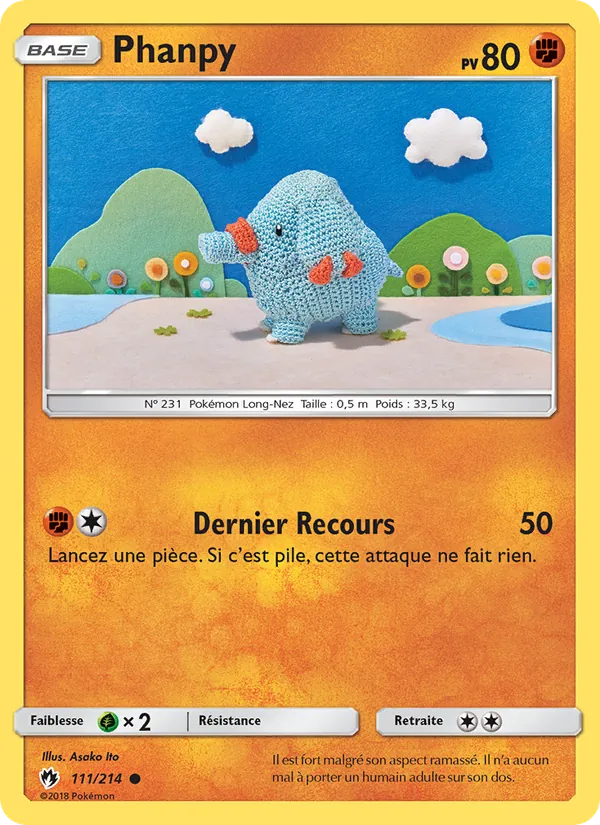Phanpy 111/214 — SL8 – Tonnerre Perdu — Carte Pokémon française